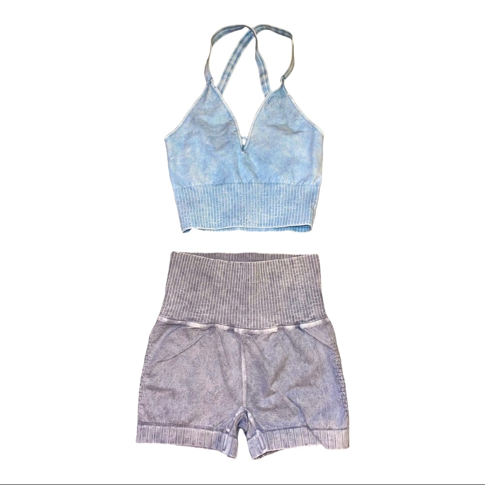 NEW Free People Movement Good Karma Shorts & Crop Top Set - Picture 7 of 7